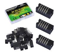 Pzsmocn 20 Pièces IDC 2 * 5 Double Rangée 2,54 mm Pas JTAG ISP 10 Broches Connecteur De Boîte Adaptateur Câble Mâle Socket SMT Terminal, pour Projets d'Appareils Électroniques PCB.