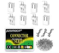 pzsmocn 200 Pièces / 50 Ensembles JST VH SMT 3,96 mm Pas 2-Broches Femelle Coque et Connecteur Adaptateur Mâle Prise Douille Terminal Câble 24-18 AWG Assemblages, Kit Broche à Sertir D'en-Tête