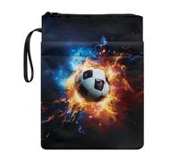 Pzuqiu Couverture de livre rigide pour enfants avec poche avant - Étui portable pour filles et adolescentes - Imprimé tendance - Motif football cool