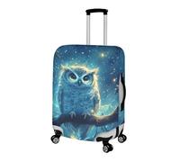 Pzuqiu Housse de bagage anti-rayures pour valise, accessoires de protection pour enfants et adultes, chouette, XL (29-32 inch suitcase)