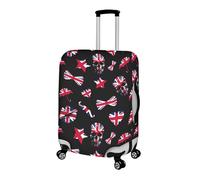 Pzuqiu Housse de bagage anti-rayures pour valise, accessoires de protection pour enfants et adultes, Motif drapeau britannique, L (25-28 inch suitcase)