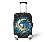 Pzuqiu Housse de bagage anti-rayures pour valise, accessoires de protection pour enfants et adultes, Panda Moon, L (25-28 inch suitcase)