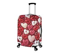 Pzuqiu Housse de bagage de 45,7 à 81,3 cm - Housse de protection pour valise, chariot de voyage, école, voyage et utilisation quotidienne, Red Love, XL (29-32 inch suitcase)