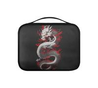 Pzuqiu Housse de Bible en PU pour femme - Sac de transport portable pour l'étude de la Bible - Activités religieuses, Dragon asiatique, Taille unique