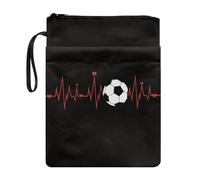 Pzuqiu Housse de livre pour adolescents à couverture rigide avec poche avant - Motif football