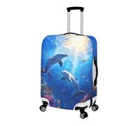 Pzuqiu Housse de protection élastique pour valise de 45,7 à 81,3 cm, pour voyage d'affaires et utilisation quotidienne, dauphin, XL (29-32 inch suitcase)