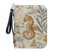 Pzuqiu Sac fourre-tout biblique avec bandoulière pour femme, étui de transport de la Bible, grande capacité, accessoires chrétiens, L-2XL, Hippocampe., L-10.2"x7"x1.9"