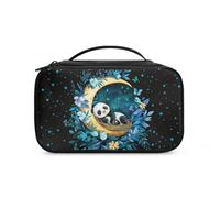 Pzuqiu Trousse de maquillage portable de voyage de grande capacité pour femmes et filles, Panda Moon