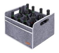 Pzuryhg 12 Bottle Wine Carrier, Thickened Felt Wine Tote Bag, Foldable Beer Carry Box, Durable Travel Organizer for Liquor, Soft Padded Divider for Secure Storage and Transport, 38x32x27cm