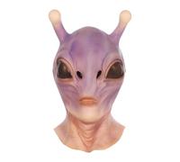 Pzuryhg Alien Funny Masque, Extraterrestrial Masque 3D Realistic Dress Up for Party Props, Haunted House, Stage, Carnival, Halloween Event, Costume Accessory, Scary Headwear 38x19cm