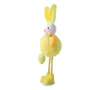 Pzuryhg Bunny Statue - Spring Holiday Table Ornament, Cute Animal Mantel Display with Soft Pastel Finish Elegant Look, Space Enhancing Decoration, Ideal for Dining Shelf Entryway Setup