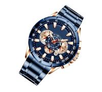 Pzuryhg Business Watch, Chronograph Watch for Men, Stainless Steel Classic Mechanical Band, Elegant Design, Durable Construction, Perfect for Teachers, and Professional Attire, 4.8x4.8x4.8x2.4cm