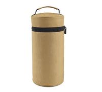 Pzuryhg Camping Lantern Storage Bag, Cylindrical Protective Tote, Padded Anti Collision Carrying Case with Handle, Beige Yellow, Brown, for Lanterns, Tanks, Outdoor Picnic and Hiking