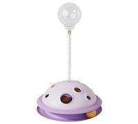 Pzuryhg Cat Toy, Dog Toy Feeder, Food Leakage Ball, Slow Feeder Toy, Interactive Cat Toy with Food Leakage for Self-Entertainment Slow Feeder Toy with Spring Rod for Cats and Dogs