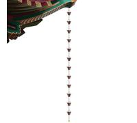 Pzuryhg Chaîne de Pluie - Extension de Drain Le Bas 9 Pieds pour Le débit d'eau extérieure | 12 Tasses cuivre avec résistance aux intempéries et Adaptateur pour la Maison, Jardin et Gazebo