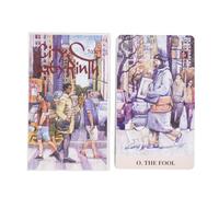 Pzuryhg City Labyrinth Table Card Game, Full English Family Party Board Game, Fortune Telling Card with 78 Cards for Women and Girls, Perfect for Enthusiasts, 4.06x2.36 inches
