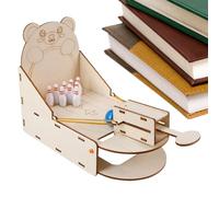 Pzuryhg Coffret Jeu quilles Bowling en Bois,Découverte Scientifique Éducative Et Amusante - Jouet Bowling en Bois pour Table - pour Les de 7 Ans et Plus, Réunions Familiales et Fêtes Entre Amis
