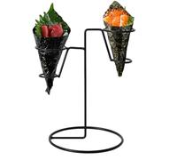 Pzuryhg Cone Holder - Tabletop Dessert Display Tower, Black Iron Treat Organizer with Stable Frame, Compact Food Presentation Tool, Ideal for Candy Bars Popcorn Stations Ice Cream Shops Catering