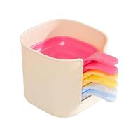Pzuryhg Dipping Bowls, 6-Piece Sauce Plates Set With Stand, Small Reusable Condiment Bowls For Dressing, Ketchup, Soy Sauce, Snacks, Kitchen Dining, Camping, Or BBQ Serving, 3.62x4.92x3.15 In