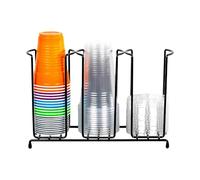 Pzuryhg Distributeur de en papier - Organiseur de rangement avec cadre métallique, support en fer à 3 compartiments, construction robuste, idéal pour salle de bain, cuisine, comptoir, buffet