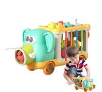 Pzuryhg Elephants Truck Toys, Colorful Developmental Toy, Funny Child Travel Games, Preschool Educational Activity for Boys, Girls, Interactive Fun Learning Playset, 12.2x7.09x7.87 inches