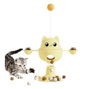 Pzuryhg Enrichment Toys Cats, Teething Toys Cat Teaser Feeder, Interactive Rotating Food Dispenser, Animal Hunting Toy with Suction Cup, Fun Carousel for Mental Stimulation, Engages Kittens and Adult