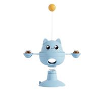 Pzuryhg Enrichment Toys Cats, Teething Toys Cat Teaser Feeder, Interactive Rotating Food Dispenser, Animal Hunting Toy with Suction Cup, Fun Carousel for Mental Stimulation, Engages Kittens and Adult