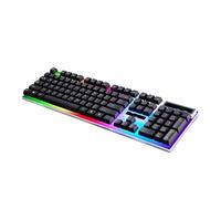 Pzuryhg Ergonomic Game Keyboard, Aesthetic Wired Game Keyboard, Floating Mechanical Keyboard, Waterproof Clickable Keyboard, Home Desktop Game Keyboard, Mechanical Keyboard,