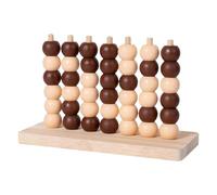 Pzuryhg Four Connect Chess, Wooden 3D Four Connect Chess, Table Games, Chess Toys, Children's Early Education Educational Parent-Child Interactive Four-in-a-Row Chess, Family Board Game