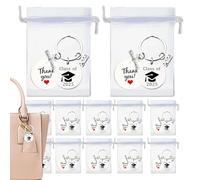 Pzuryhg Graduation Key Chain,Appreciation Key Chain Gift, Alloy Congrats Keepsake , 12-Piece Collection, Metal Design, Motivational Quotes, Ideal for Students, Friends, Ceremony, Home, 2.8cm/3cm