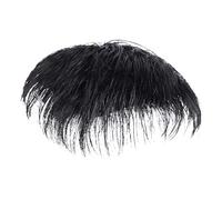 Pzuryhg Hair Patch Men, Men's Hairpiece Topper, Natural Black Wig, Real Human Toupee, Hair Replacement Men, Short Hair Topper, Men's Short Hair Topper Extensions for Male Guy Daily Wear