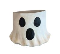 Pzuryhg Halloween Ghost Garden Planter, Ghost Bucket Halloween, 2024 New Cutest Ghost Planter, Funny Ghost Vase, Cute Ghost Flower Pot White Elephants Present, Ghost Candy Bowl Decor, Treat Bucket