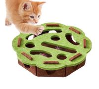 Pzuryhg Interactive Cat Toys, Indoor Puzzle Box for Kittens, Felt Enrichment Maze Game with Bell, Engaging Pet Accessories for Mental Stimulation, Hunting, Exercise in Home Playroom Or Living Room
