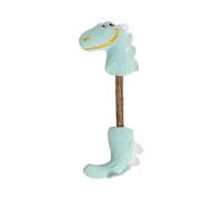 Pzuryhg Kitten Teething Toys, Little Dinosaur Plush Cat Toy, Interactive Pet Chew Toy with Bells, Soft Teething Sticks Puzzle Ball for Indoor Kittens and Playful Cats, 28cm, 11.02 inch