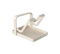 Pzuryhg Lid Organizer - Steel Pot Rack with Spoon Rest | Removable Drip Tray Compact Design Durable Holder for Cutting Boards, Spatulas, Ladles, Spoons on Kitchen Countertop, Cabinets, or Stove Area