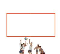 Pzuryhg Lignes de Volley-Ball pour Le Sable | Lignes de délimitation du Terrain de Volley-Ball, Jeu de Cordes de marquage Visibles, Bordure de Terrain de Sport pour Pique-Nique, Jardin, Camping,