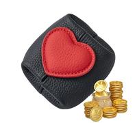 Pzuryhg Mini Pocket Wallet - Heart Coin Purse with Zipper Closure, Portable Small Bag for Cash Cards Keys and Lipsticks, Sturdy Design, Perfect for Travel Shopping Outdoor Events Daily Use