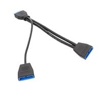 Pzuryhg Motherboard, USB 3.0 Header Splitter Cable, 19/20-Pin Y-Type Extension, Port Expansion, Shielded for Stable Data Transfer, Connecting Cameras, Laptops, Printers, and Scanners