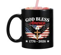 Pzuryhg Mug Drapeau Américain - 35cl Mug En Céramique Patriotique Et Commémoratif Pour Boissons | 250 Ans À Café Avec Drapeau Américain - Pour Maison Bureau Soldat Famille Thé Eau Lait Fêtes Et