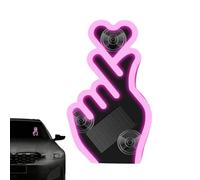 Pzuryhg Neon Sign - LED Gesture Heart Lamp, Cordless Window Mount Lighting with Soft Glow Effects, Stylish Visual Function, Ideal for Vehicle Dorm Bar Cafe Celebration Décor Spaces
