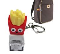 Pzuryhg Novelty Keyring, Simulation Hamburger Button, Bag Key Accessory, Three-Dimensional Food, Lightweight Decorative Item, Clothing Shoes & Jewelry, Compact 2 Inch Diameter, Adult Kids Boys Girls