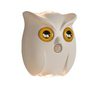 Pzuryhg Owl Night Light - Indoor Motion Activated Wall Lamp, Three Color LED Setting with Touch On Off Switch, Detachable Magnetic Base Design, Ideal for Patio Hallway Entry Corner Setup
