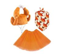 Pzuryhg Porche Duck Tenues de jardin, costume d'automne avec bavoir tutu et couvre-chef, décoration de pelouse extérieure pour décoration de cour, accessoire d'événement de vacances pour terrains de