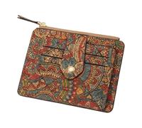 Pzuryhg Porte-cartes, porte-cartes de crédit, portefeuille vintage pour femme, petit étui à fermeture éclair, portefeuille marron fin pour permis de conduire, cartes d'identité, ornement de mode, a,