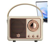 Pzuryhg Retro Audio Player - Aesthetic Desktop Wireless Speaker, Compact Vintage Style with Seamless Connection, Timeless Interior Decor Piece, Ideal for Workplace Desk Styling