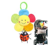 Pzuryhg Stroller Hangable Toys, Strollers Toy with Hangable Sensory Activity Toys, Velvet, PP Cotton Comfortable Toddler Crib Rattle for Bouncer, Bassinet, Car Seats, Early Learning, 40x18cm/38x17cm