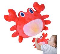 Pzuryhg Stuffed Animals, Babies Sleep Soothers, Plush and PP Cotton Turtle Crab Dolphin Plush Dolls with Music and Light, Soothing Sensory Sleeping Companions for Kids and, 26.5x16x14cm