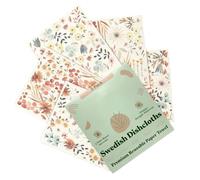 Pzuryhg Swedish Dish Towels - 5 Pack Washable Cleaning Cloths, Non Scratch Absorbent Kitchen Rags with Odor Resistant Fabric, Multi Wipe Design, Ideal for Cookware Bowls Countertops Kitchen Home