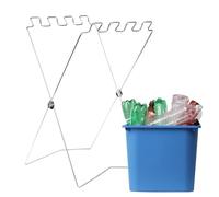 Pzuryhg Trash Bag Holder, Folding Metal Garbage Support Frame, Lightweight Waste Organizer Rack for Lawn Weeding Kitchen Cooking Tasks, Convenient Outdoor Solution for Camping, Garden Cleanup