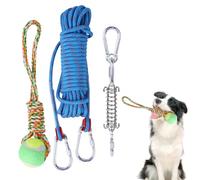 Pzuryhg Tree Tug Toy for Pets, Interactive Dog Rope Toy, Dog Rope Tug with Squeaker, Spring Pole Rope Tether Tug of War Toys for Aggressive Chewers Large Dogs to Interactive Exercise